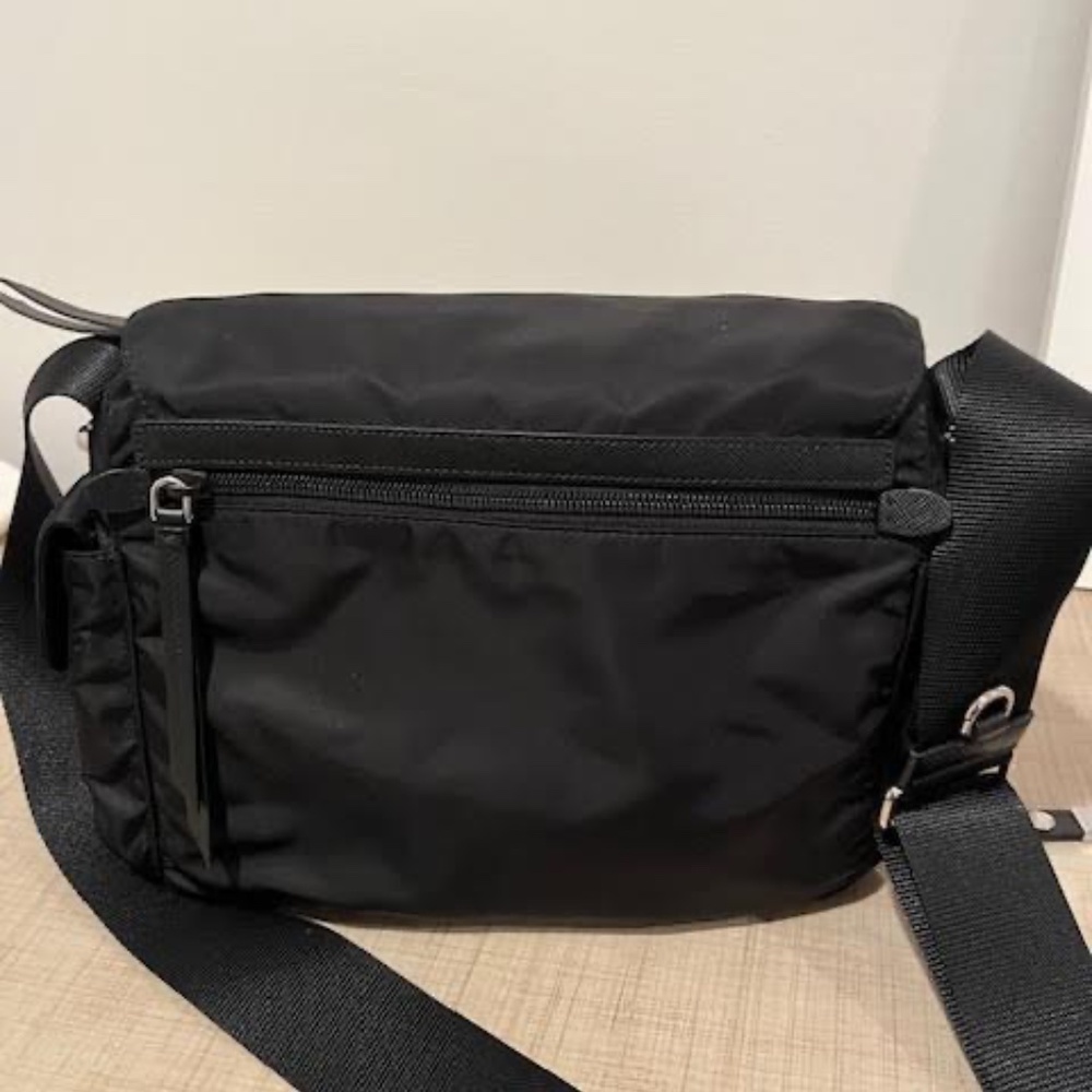 Prada Nylon & Saffiano Leather Shoulder Bag - Picture 6 of 9